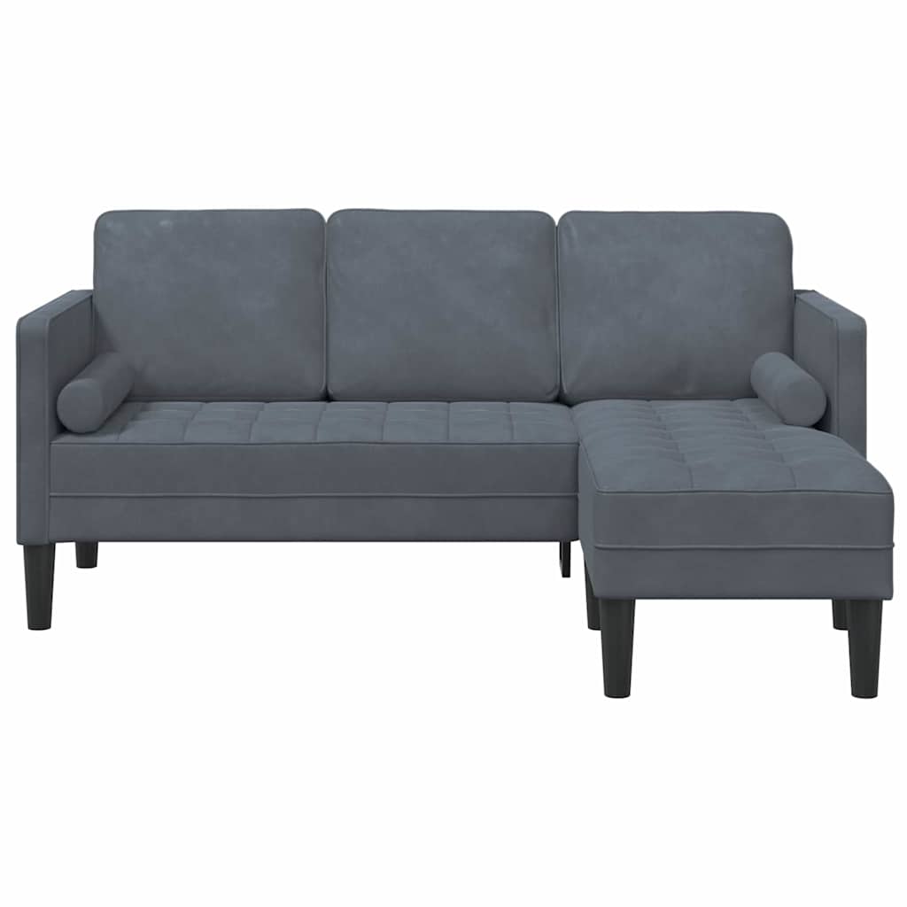 vidaXL Sofa Set mit Kissen Dunkelgrau Polyester