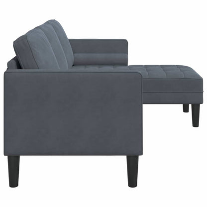vidaXL Sofa Set mit Kissen Dunkelgrau Polyester