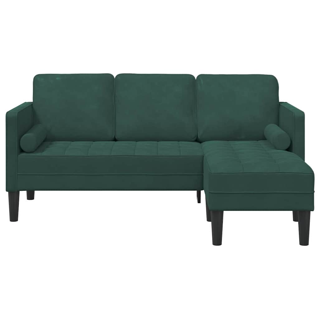 vidaXL Sofa Set mit Kissen Dunkelgrün Polyester