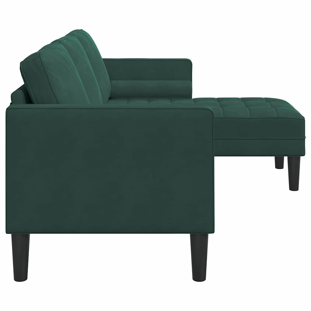 vidaXL Sofa Set mit Kissen Dunkelgrün Polyester