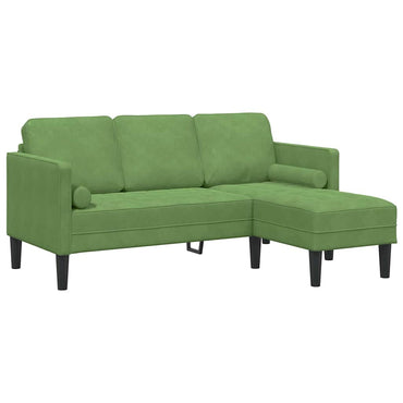 vidaXL Sofa Set mit Kissen Hellgrün Polyester
