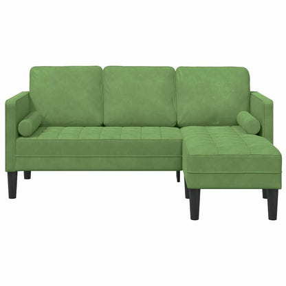 Sofa Set mit Kissen Hellgrün Polyester