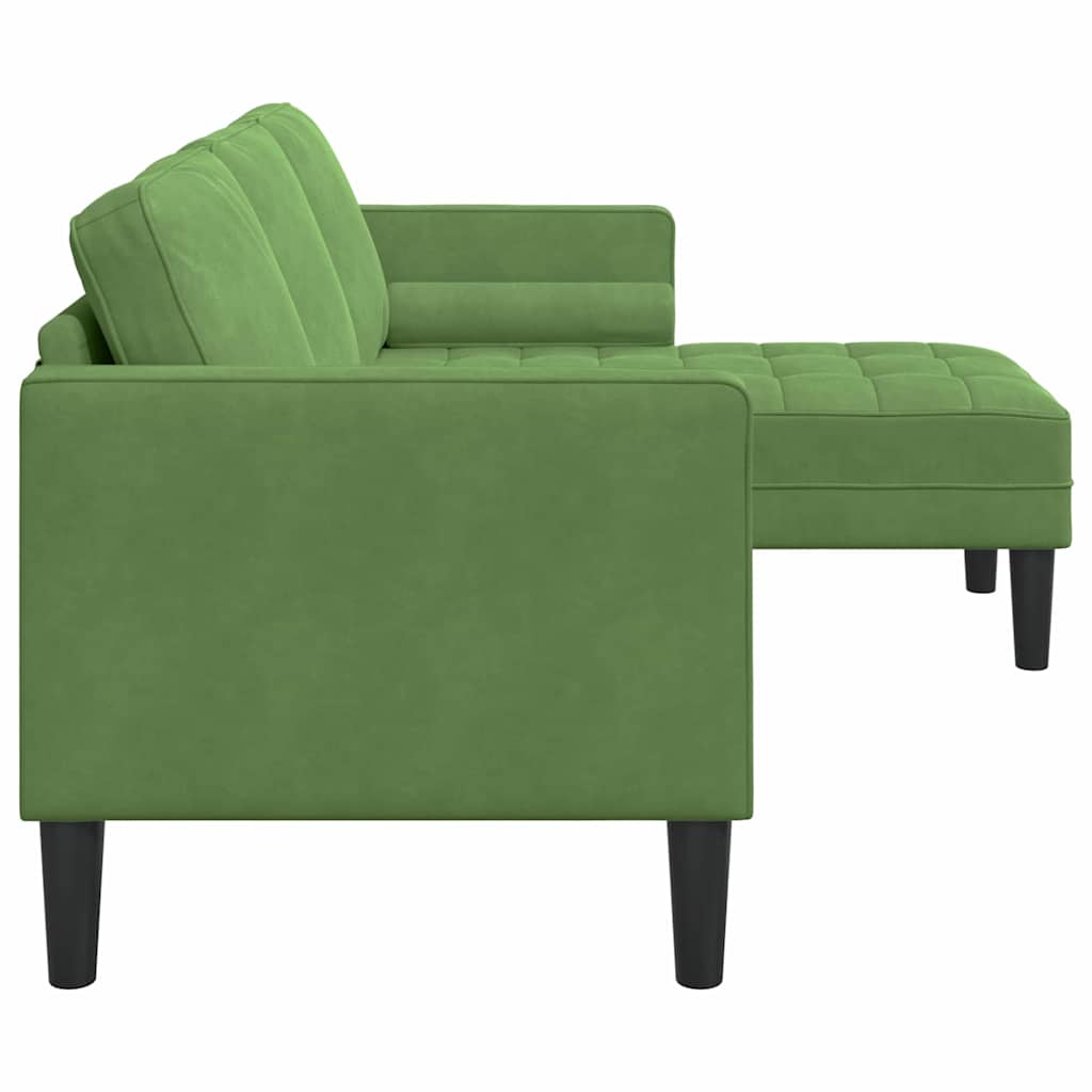 Sofa Set mit Kissen Hellgrün Polyester