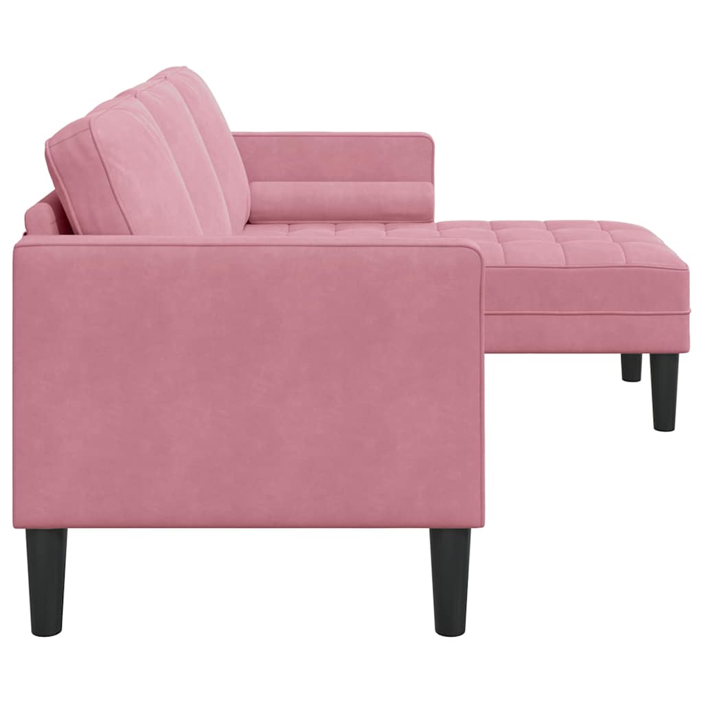 vidaXL Sofa Set Staubiges Rosa 173 x 131 x 67 cm Samt