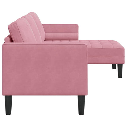 vidaXL Sofa Set Staubiges Rosa 173 x 131 x 67 cm Samt