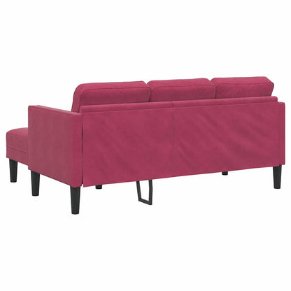 vidaXL Sofa Set mit Kissen Weinrot Polyester