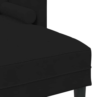 vidaXL Sofa Set mit Kissen Schwarz Polyester