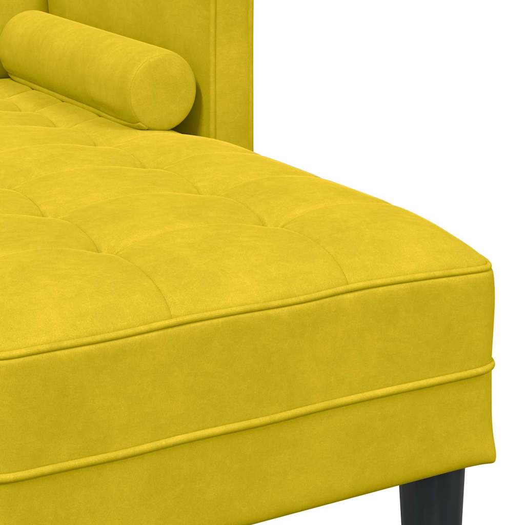 vidaXL Sofa Set mit Kissen Gelb Polyester