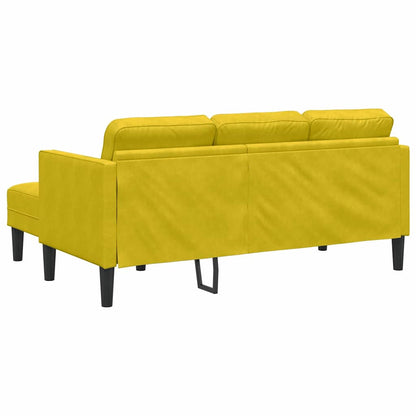 vidaXL Sofa Set mit Kissen Gelb Polyester