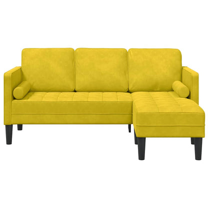 vidaXL Sofa Set mit Kissen Gelb Polyester