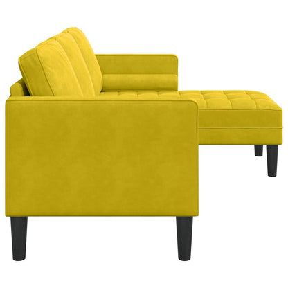vidaXL Sofa Set mit Kissen Gelb Polyester