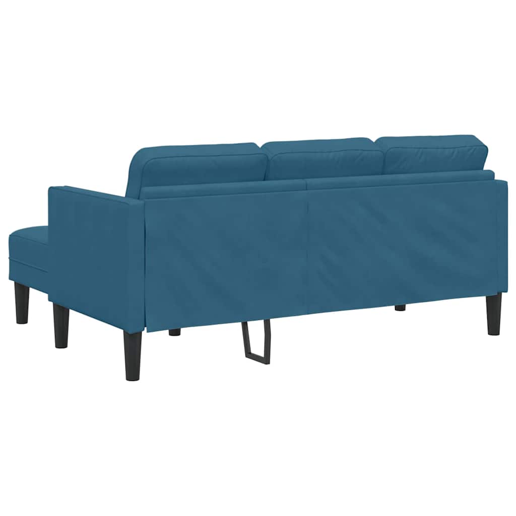 vidaXL Sofa Set mit Kissen Blau Polyester
