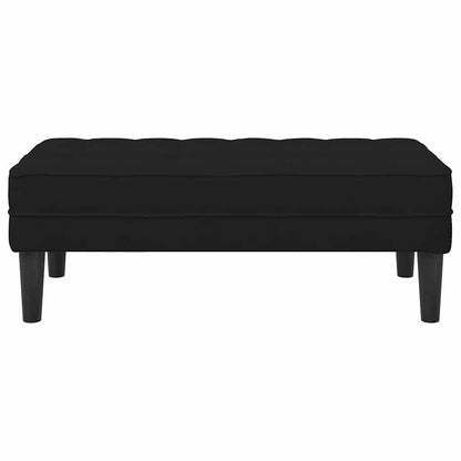 Bank mit Kissen Schwarz 113 x 57 x 39 cm Samt