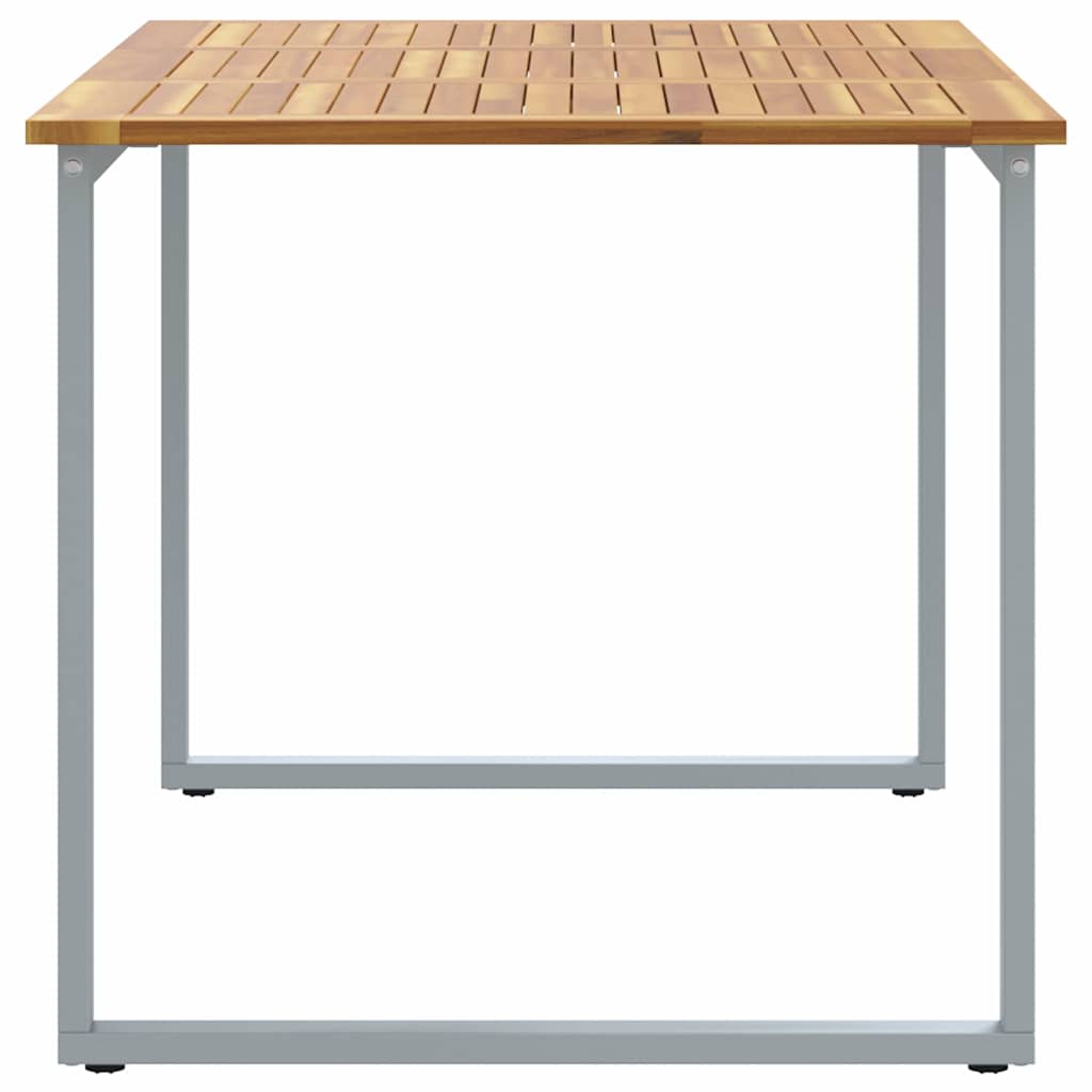vidaXL Gartentisch Grau 140 x 80 x 75 cm Massivholz Akazie