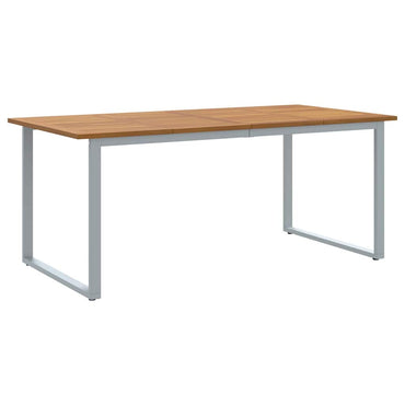 vidaXL Gartentisch Grau 180 x 90 x 75 cm Massivholz Akazie