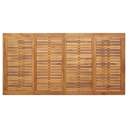 Gartentisch Grau 180 x 90 x 75 cm Massivholz Akazie