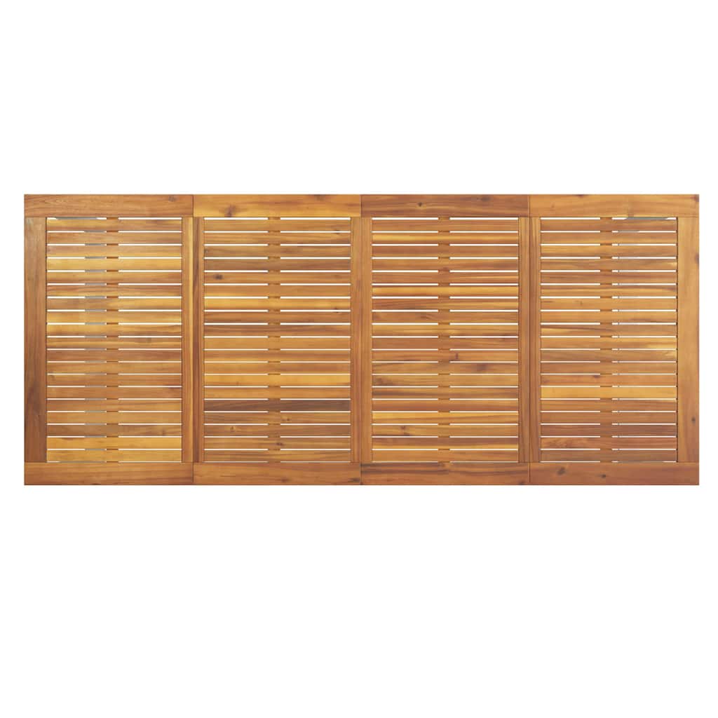 Gartentisch Grau 200 x 90 x 75 cm Massivholz Akazie