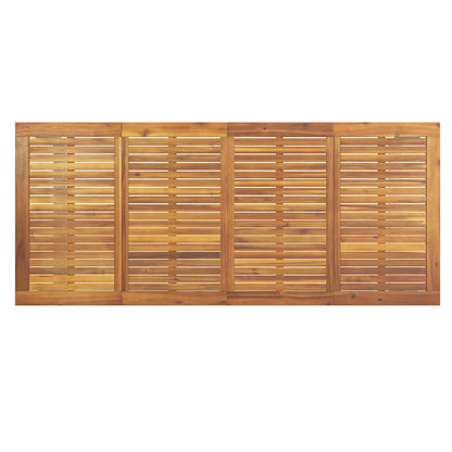 Gartentisch Grau 200 x 90 x 75 cm Massivholz Akazie