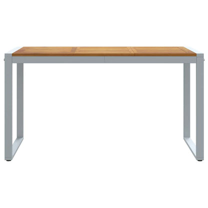 vidaXL Gartentisch Grau 140 x 80 x 75 cm Massivholz Akazie