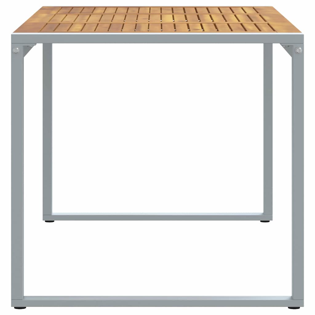 vidaXL Gartentisch Grau 140 x 80 x 75 cm Massivholz Akazie