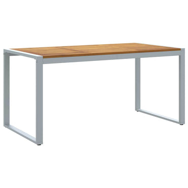 vidaXL Gartentisch Grau 160 x 80 x 75 cm Massivholz Akazie