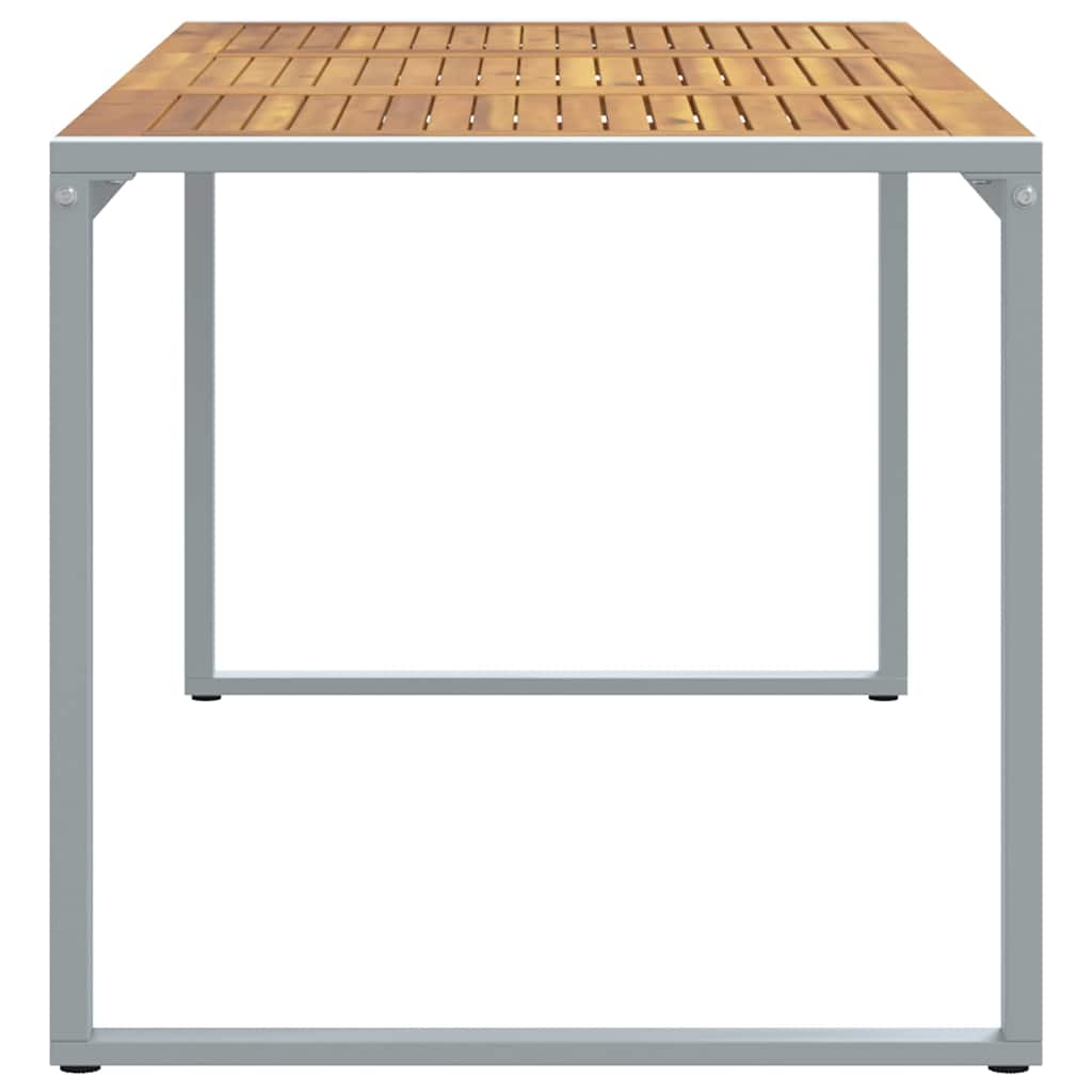 vidaXL Gartentisch Grau 180 x 90 x 75 cm Massivholz Akazie
