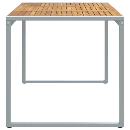vidaXL Gartentisch Grau 180 x 90 x 75 cm Massivholz Akazie