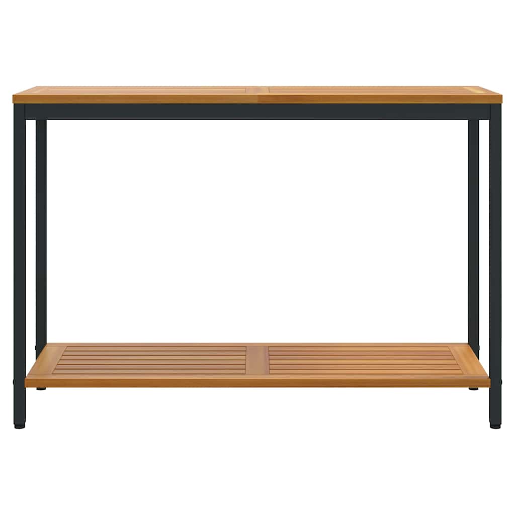 vidaXL Tisch für Outdoor Natürlich und Schwarz 110 x 35 x 75 cm