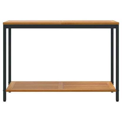vidaXL Tisch für Outdoor Natürlich und Schwarz 110 x 35 x 75 cm