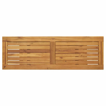 vidaXL Tisch für Outdoor Natürlich und Schwarz 110 x 35 x 75 cm