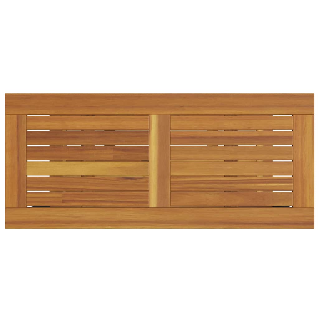 vidaXL Tisch für Outdoor mit Regal Natürlich und Grau 80 x 35 x 75 cm