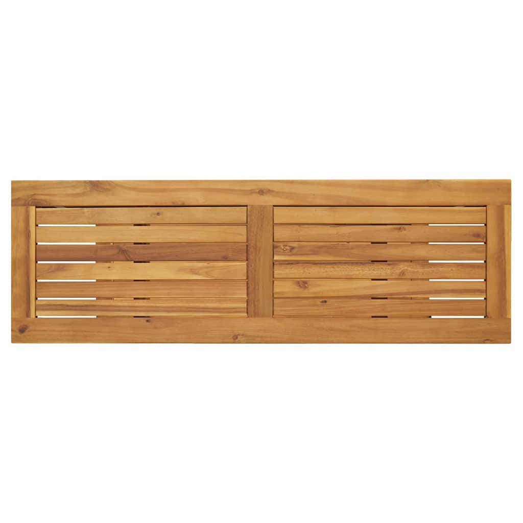 vidaXL Tisch für Outdoor mit Regal Natürlich und Grau 110 x 35 x 75 cm