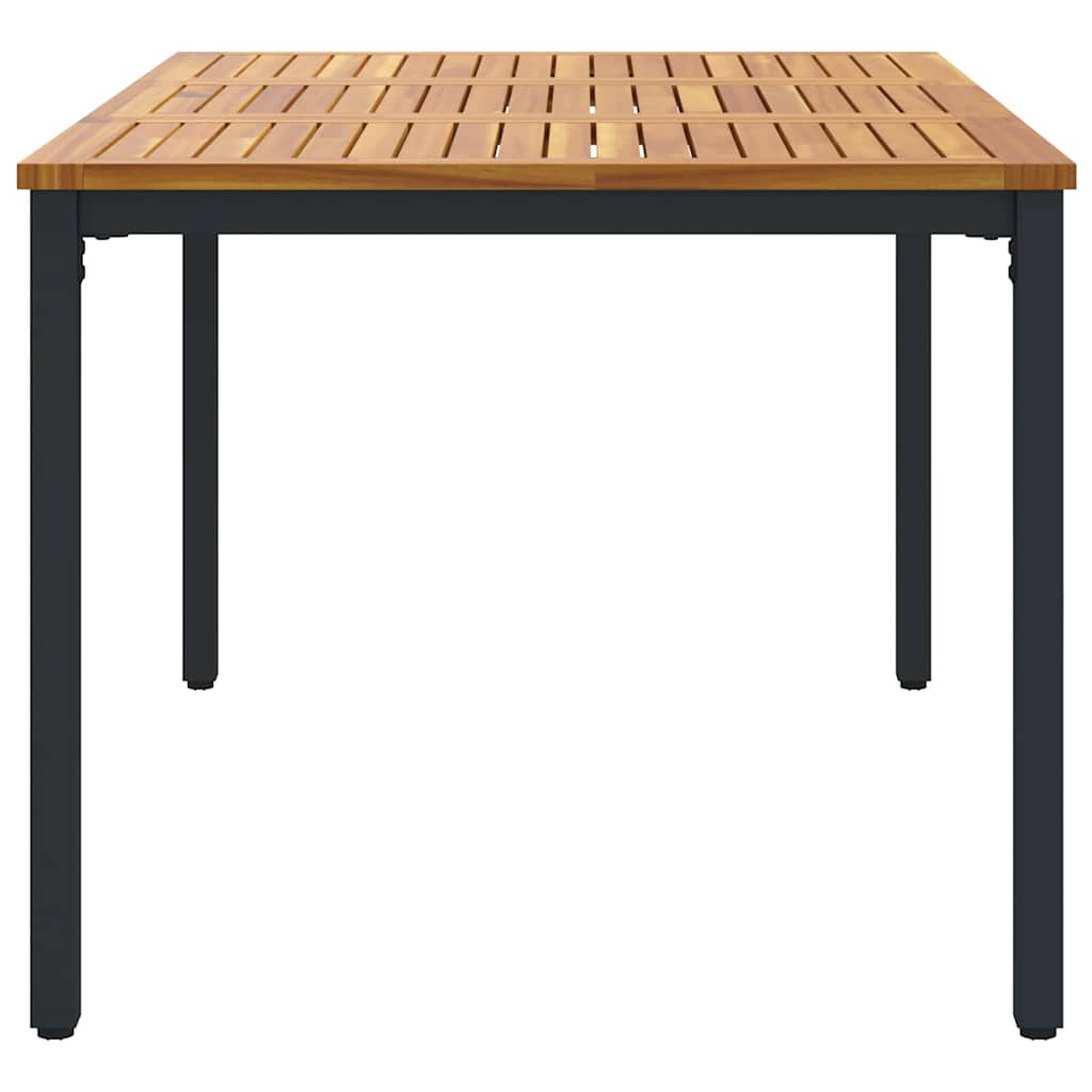 vidaXL Tisch für Outdoor Natürlich und Schwarz 150 x 90 x 75 cm