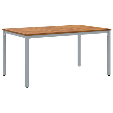 vidaXL Tisch für Outdoor Natürlich und Grau 150 x 90 x 75 cm