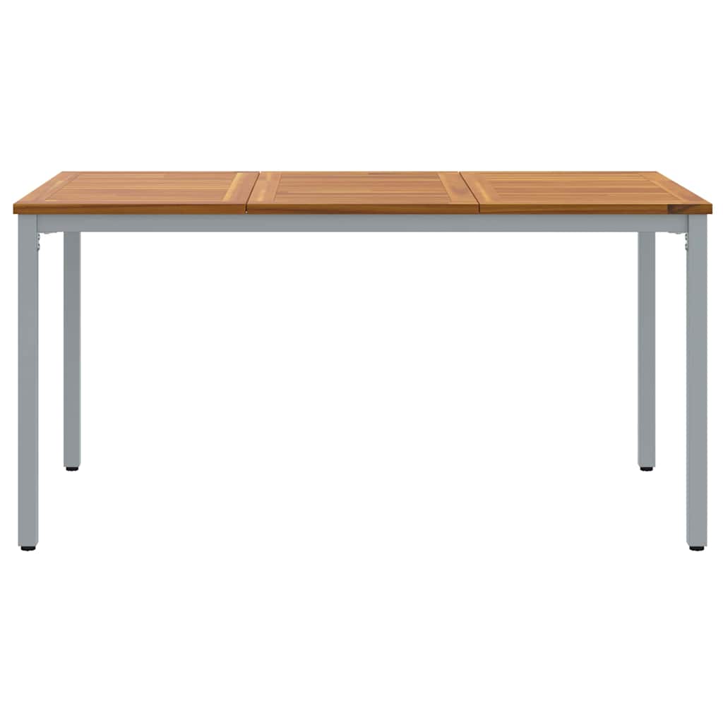 vidaXL Tisch für Outdoor Natürlich und Grau 150 x 90 x 75 cm