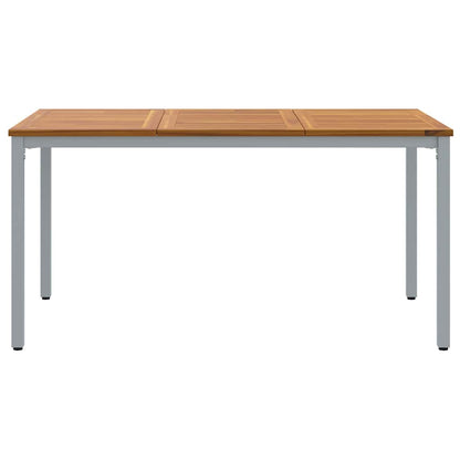vidaXL Tisch für Outdoor Natürlich und Grau 150 x 90 x 75 cm