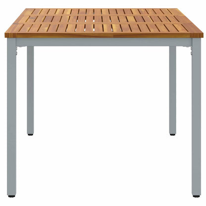 vidaXL Tisch für Outdoor Natürlich und Grau 150 x 90 x 75 cm