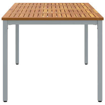 vidaXL Tisch für Outdoor Natürlich und Grau 180 x 90 x 75 cm
