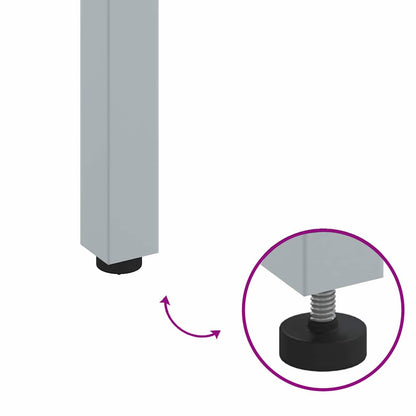 vidaXL Tisch für Outdoor Natürlich und Grau 180 x 90 x 75 cm