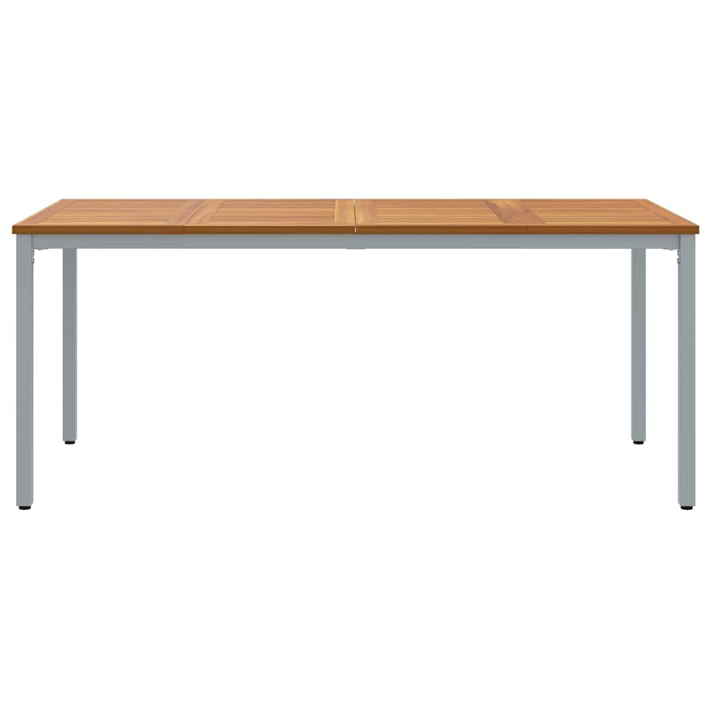 vidaXL Tisch für Outdoor Natürlich und Grau 180 x 90 x 75 cm