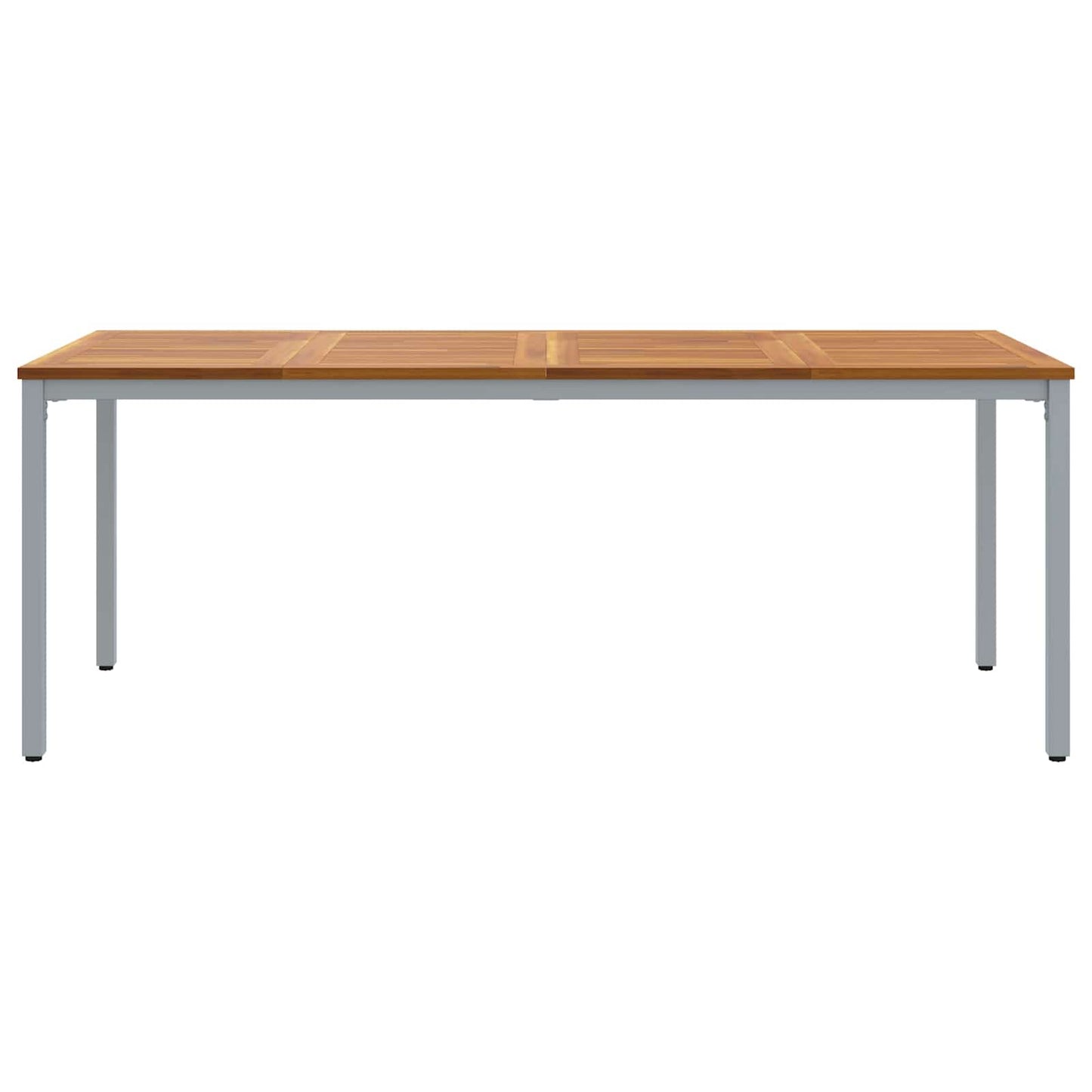 vidaXL Tisch für Outdoor Natürlich und Grau 200 x 90 x 75 cm