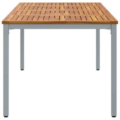 vidaXL Tisch für Outdoor Natürlich und Grau 200 x 90 x 75 cm