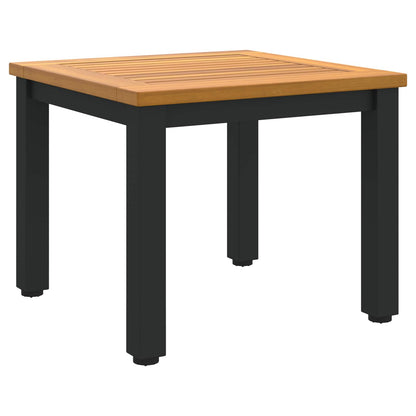 vidaXL Tisch für Outdoor Natürlich und Schwarz 45 x 45 x 38 cm