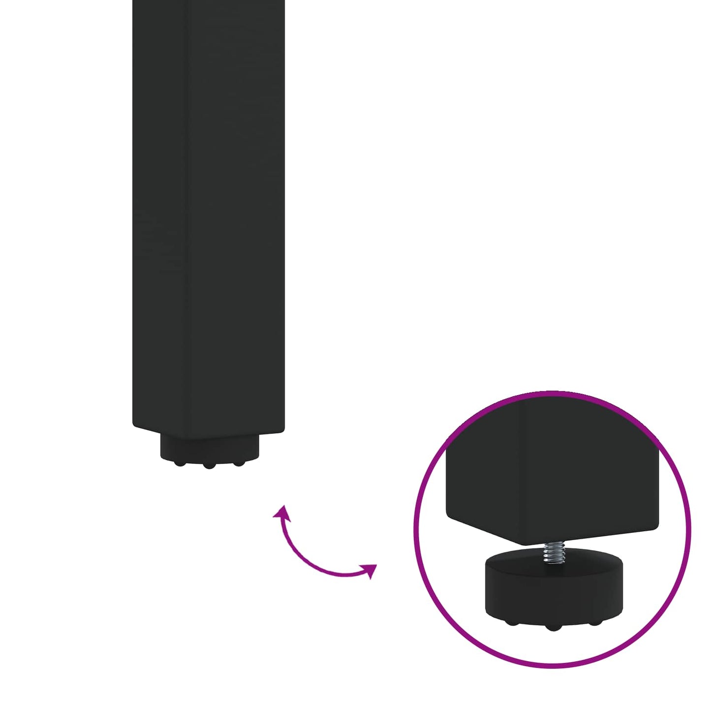 vidaXL Tisch für Outdoor Natürlich und Schwarz 45 x 45 x 38 cm