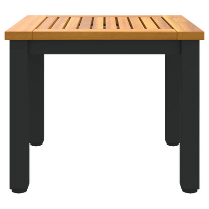 vidaXL Tisch für Outdoor Natürlich und Schwarz 45 x 45 x 38 cm