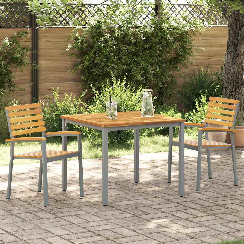vidaXL Chaise de jardin 2 pcs Marron 56 x 57 x 87 cm Bois massif d'acacia