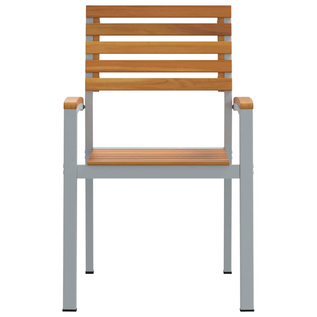 vidaXL Chaise de jardin 2 pcs Marron 56 x 57 x 87 cm Bois massif d'acacia