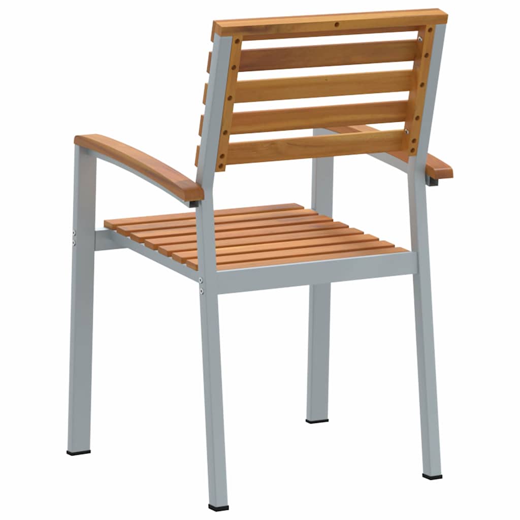 vidaXL Chaises de jardin 4 pcs Marron 56 x 57 x 87 cm Bois d'acacia massif