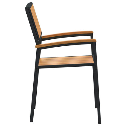 vidaXL Stapelstuhl 4 pcs Braun 56 x 57 x 87 cm Massivholz Akazie