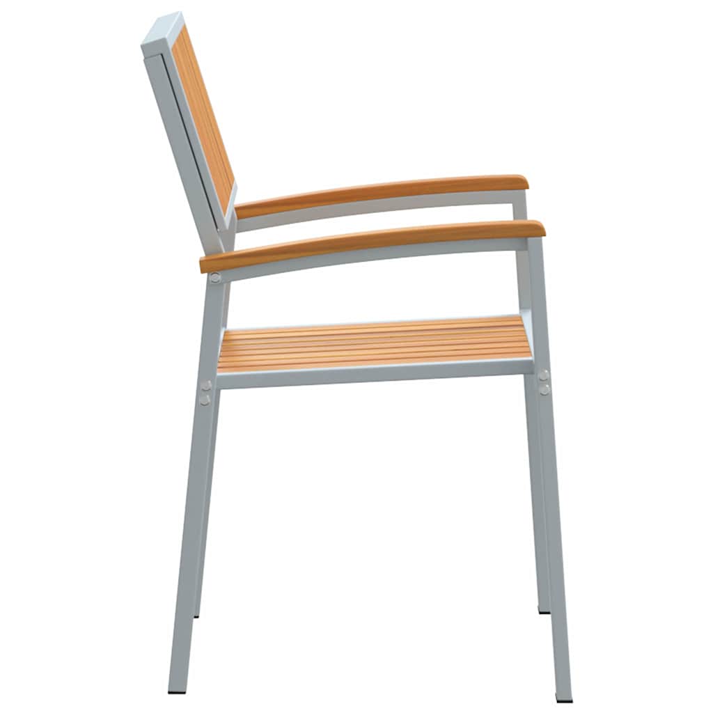 vidaXL Stapelstuhl 4 pcs Braun 56 x 57 x 87 cm Massivholz Akazie